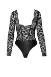 Body Psych F296 wetlook et dentelle